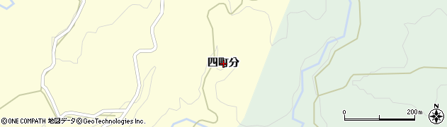 熊本県菊池市四町分周辺の地図
