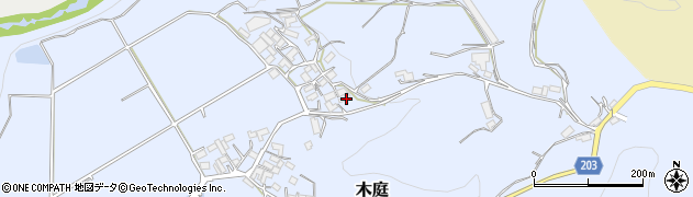 熊本県菊池市上木庭周辺の地図