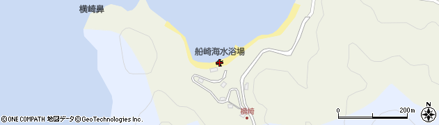 船崎海水浴場周辺の地図