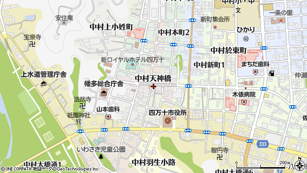 〒787-0027 高知県四万十市中村天神橋の地図