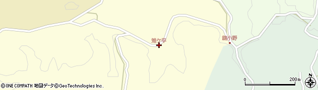 雉ケ平周辺の地図