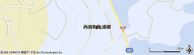 長崎県西海市西彼町亀浦郷周辺の地図