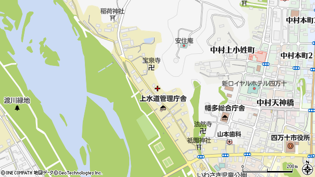 〒787-0038 高知県四万十市中村百笑町の地図