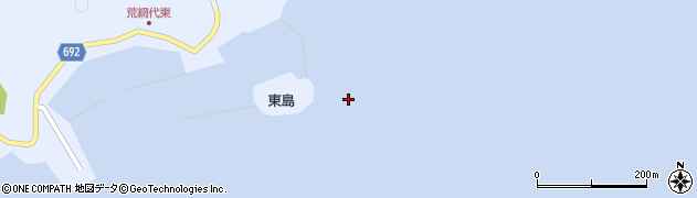 東島周辺の地図