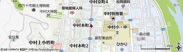 高知県四万十市中村京町周辺の地図