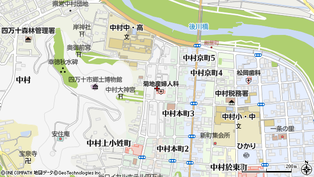 〒787-0002 高知県四万十市中村桜町の地図