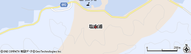大分県佐伯市塩内浦周辺の地図