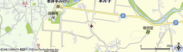 熊本県荒尾市本井手1277周辺の地図