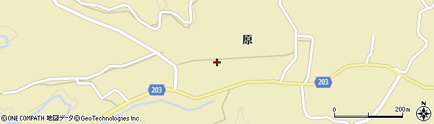 熊本県菊池市原（原本村）周辺の地図