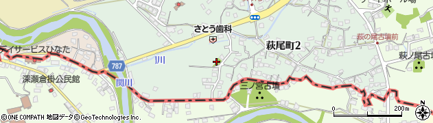 萩尾町2丁目団地第二公園周辺の地図