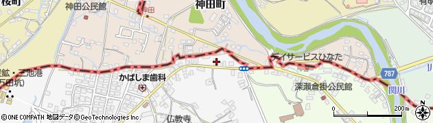 熊本県荒尾市原万田11周辺の地図