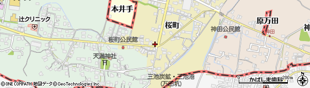 福岡県大牟田市桜町130周辺の地図