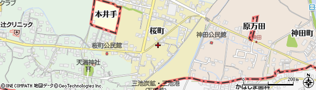 福岡県大牟田市桜町155周辺の地図