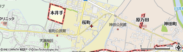 福岡県大牟田市桜町148周辺の地図