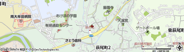 福岡県大牟田市萩尾町周辺の地図