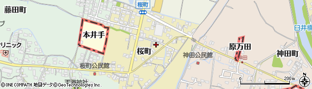 福岡県大牟田市桜町93周辺の地図
