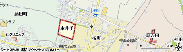 福岡県大牟田市桜町15周辺の地図