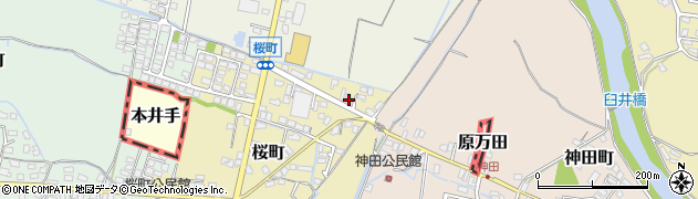 福岡県大牟田市桜町71周辺の地図