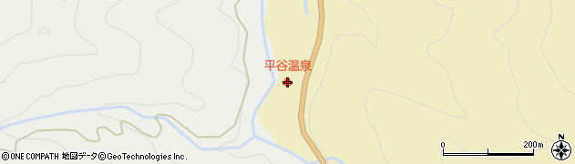 平谷温泉周辺の地図