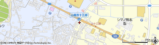 ミツイモタイム　山鹿店周辺の地図