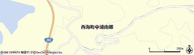 長崎県西海市西海町中浦南郷周辺の地図