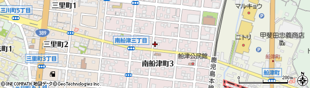 福岡県大牟田市南船津町周辺の地図