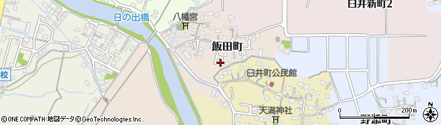 福岡県大牟田市飯田町周辺の地図