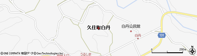 大分県竹田市久住町大字白丹周辺の地図