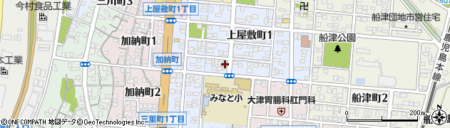 福岡県大牟田市上屋敷町周辺の地図