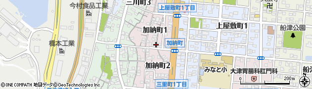 福岡県大牟田市加納町周辺の地図