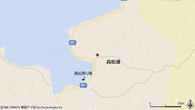 〒876-0001 大分県佐伯市高松浦の地図