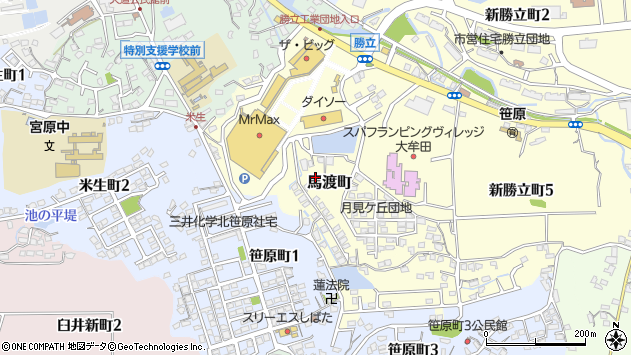 〒836-0883 福岡県大牟田市馬渡町の地図