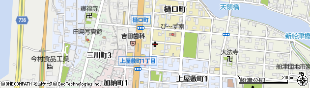 大牟田三川町郵便局周辺の地図