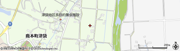 熊本県山鹿市鹿本町津袋周辺の地図