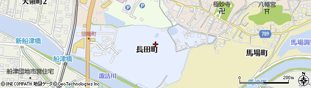 福岡県大牟田市長田町周辺の地図