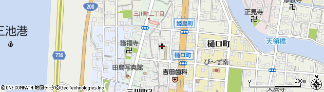 福岡県大牟田市姫島町周辺の地図