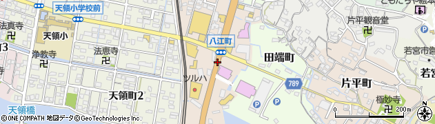 福岡県大牟田市八江町周辺の地図