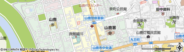 熊本県山鹿市中央通407周辺の地図