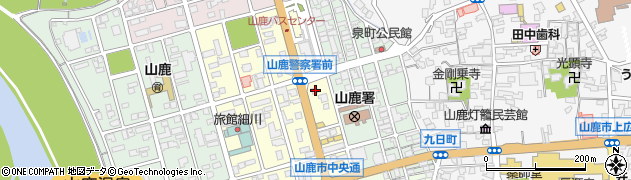 熊本県山鹿市中央通308周辺の地図