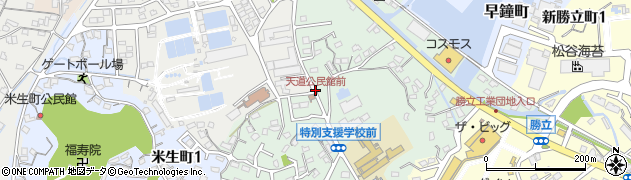 天道公民館前周辺の地図