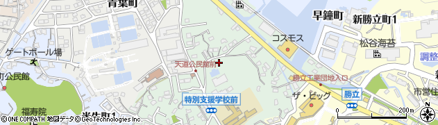 福岡県大牟田市天道町周辺の地図