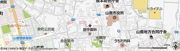 熊本県山鹿市山鹿周辺の地図