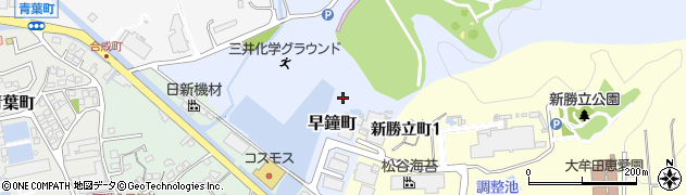 福岡県大牟田市早鐘町周辺の地図