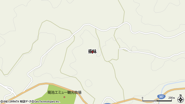 〒861-1682 熊本県菊池市重味の地図