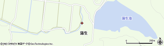 熊本県山鹿市蒲生周辺の地図