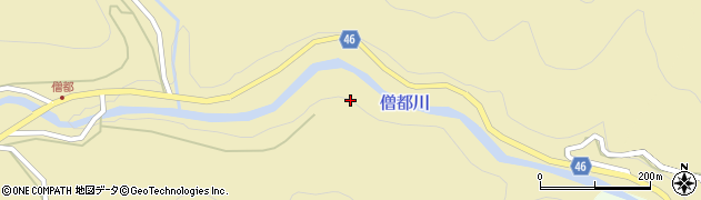 僧都川周辺の地図