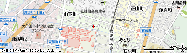 福岡県大牟田市山下町46周辺の地図