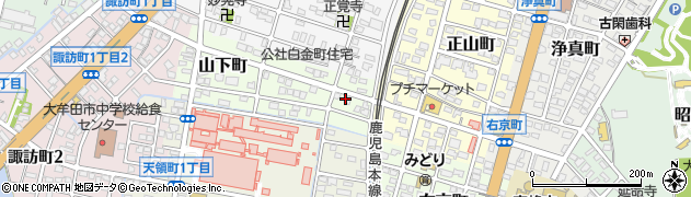 福岡県大牟田市山下町22周辺の地図