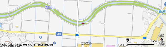 吉田新橋周辺の地図