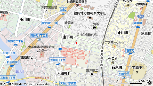 〒836-0053 福岡県大牟田市山下町の地図